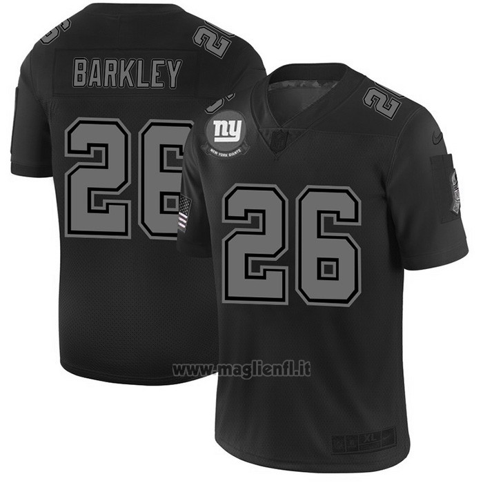 Maglia NFL Limited New York Giants Barkley 2019 Salute To Service Nero